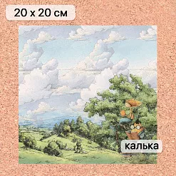 Калька 20х20 см "Лукоморье 01", плотность 110 гр/м2 (ScrapMania)