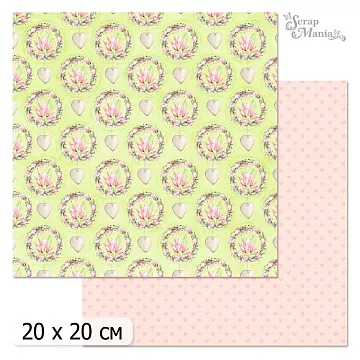 20х20 Бумага "Весенние тюльпаны. Дизайн 6" (ScrapMania)