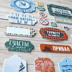Набор цветного чипборда "Дневник туриста" (Scrapmania)