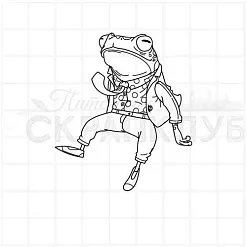 Штамп "Танцующая лягушка 3", 3,6х5,8 см (Скрапклуб)