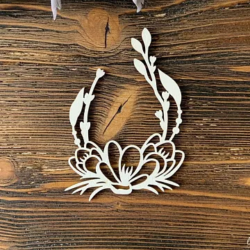 Чипборд "Цветочная композиция", 7,8 см (LeoMammy)