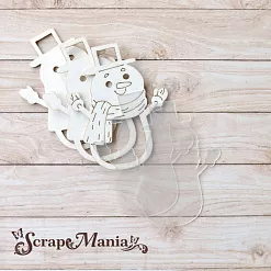 Чипборд "Снеговички. Шейкер. Снеговик мини" (ScrapMania)