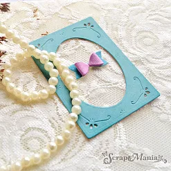 Нож "Рамка с бантом", 5,5х8 см (ScrapMania)