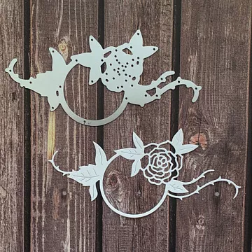 Нож для вырубки "Рамка. Роза" (Scrapman)