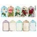 Лист с картинками 10х30 см "Ярлыки с цветами" (ScrapMania)