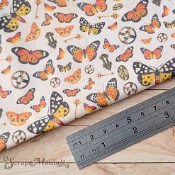 Отрез ткани 75х50 см "Вечные странники. Бабочки" (ScrapMania)