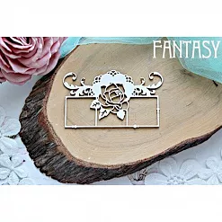 Украшение из чипборда "Рамка с розами 563" (Fantasy)