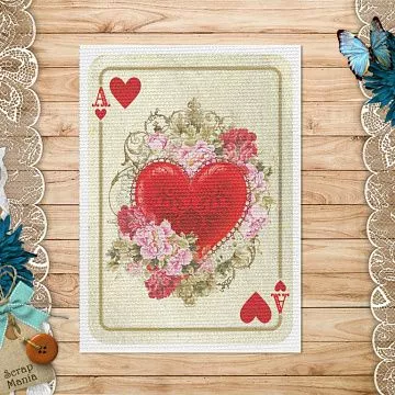 Тканевая карточка "Алиса в сказке. Туз червей" (ScrapMania)