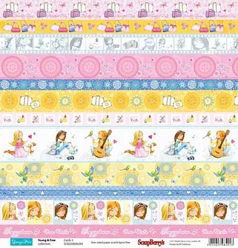 Бумага "Подружки. Карточки 3" на русском (ScrapBerry's)