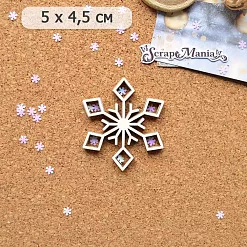 Шейкер "Фономикс. Новогодний. Снежинка 3 мини", 5х4,5 см (ScrapMania) Шейкер "Фономикс. Новогодний. Снежинка 3 мини", 5х4,5 см (ScrapMania)