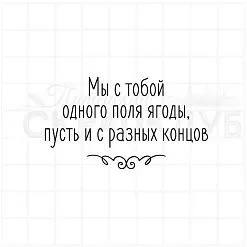Штамп "Одного поля ягоды", 6,1х3,3 см (Скрапклуб)