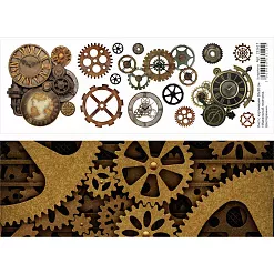 Лист с картинками 10х30 см "Идеальный мужчина. Шестеренки" (ScrapMania)