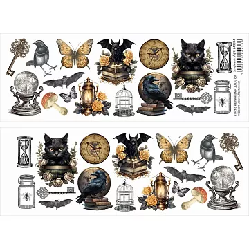 Лист с картинками 10х30 см "Шепот магии. Картинки" (ScrapMania)