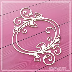 Чипборд "Овальная рамка с завитками" (СкрапМагия) Чипборд "Овальная рамка с завитками" (СкрапМагия)