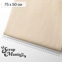 Отрез ткани 75х50 см "Свадебное торжество. Кремовая полоска" (ScrapMania) Отрез ткани 75х50 см "Свадебное торжество. Кремовая полоска" (ScrapMania)
