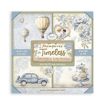 Набор бумаги 20х20 см "Timeless", 22 листа (Stamperia)