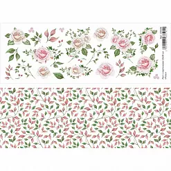 Лист с картинками 10х30 см "Розы" (ScrapMania)