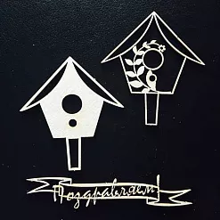 Набор украшений из чипборда "Скворечник" (Fleur-design)