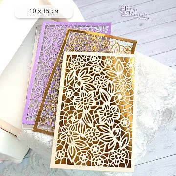 Нож "Кружево. Цветы сказочные. Фон", 10х15 см (ScrapMania)