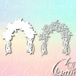 Чипборд "Арка с розами", 8,7х9,1 см (LeoMammy) Чипборд "Арка с розами", 8,7х9,1 см (LeoMammy)