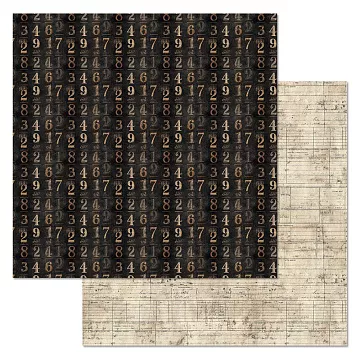 Бумага "Старый архив. Номерные таблички" (ScrapMania)