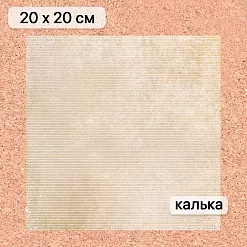 Калька 20х20 см "Школьная жизнь 12", плотность 110 гр/м2 (ScrapMania)