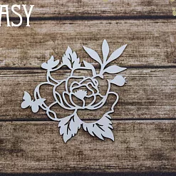 Чипборд "Цветок роза с бабочками 2212" (Fantasy) Чипборд "Цветок роза с бабочками 2212" (Fantasy)