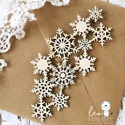 Чипборд "Фон. Снежинки", 5,1х11 см (LeoMammy)