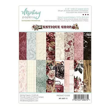 Набор бумаги 15х20 см "Antique shop", 24 листа (Mintay)