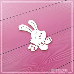 Чипборд "Зайчик с шарфиком", 3,3х4,6 см (СкрапМагия) Чипборд "Зайчик с шарфиком", 3,3х4,6 см (СкрапМагия)