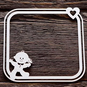 Украшение из чипборда "Рамка. Малышка" (ArtLines)