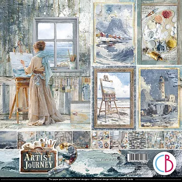 Набор бумаги 30х30 см "Artist Journey", 12 листов (Ciao bella)