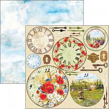Бумага "Under the Tuscan Sun. Tuscan Clocks" (Ciao bella)