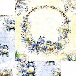 Бумага "Spring birds - 5" (SunnyCraft) Бумага "Spring birds - 5" (SunnyCraft)