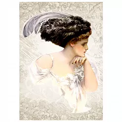 Тканевая карточка мини "Дамские шалости. Элен Безухова" (ScrapMania) Тканевая карточка мини "Дамские шалости. Элен Безухова" (ScrapMania)