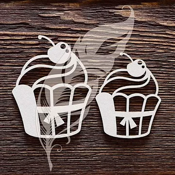 Набор украшений из чипборда "Пирожные 3" (ArtLines)