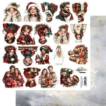 Бумага 30х30 см "Wonderful Christmas Time. People. Для вырезания" (Alchemy of Art)