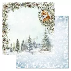 Бумага "Снежные сказки. Утро в снежном лесу" (ScrapMania) Бумага "Снежные сказки. Утро в снежном лесу" (ScrapMania)