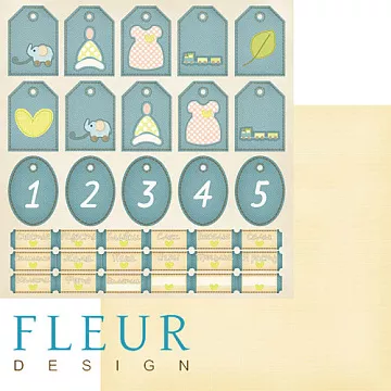 Бумага "Я расту. Теги и билетики" (Fleur-design)