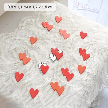 Нож "Каникулы в Париже. Сердечки", 1,7х1,8 см (ScrapMania)