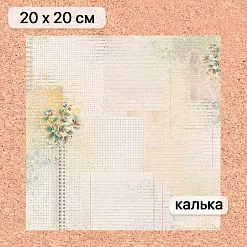 Калька 20х20 см "Школьная жизнь 04", плотность 110 гр/м2 (ScrapMania)