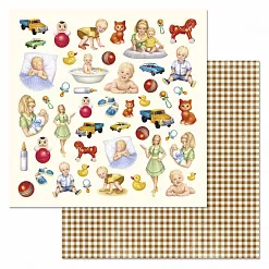 Набор бумаги 20х20 см "Шалунишка", 12 листов (ScrapMania)
