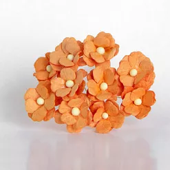 Букет цветов вишни средний "Оранжевый", 2 см, 10 шт (Craft)