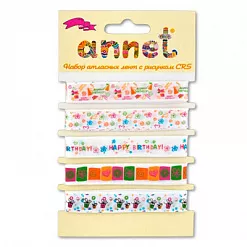 Набор атласных лент "С днем рождения" Набор атласных лент "С днем рождения"