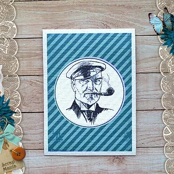 Тканевая карточка "Мой капитан. Портрет" (ScrapMania)