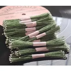 Тычинки "Мини. Белые на темно-зеленой нити", 25 шт (AgiArt)