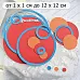 Нож "Круги со строчкой", 12х12 см (ScrapMania)