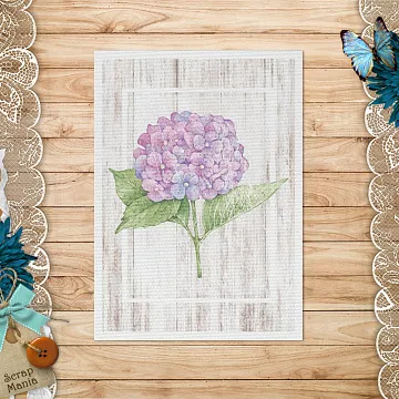 Тканевая карточка "Первая любовь. Гортензия" (ScrapMania)