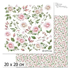 20х20 Бумага "Нежные цветы. Дизайн 1" (ScrapMania) 20х20 Бумага "Нежные цветы. Дизайн 1" (ScrapMania)