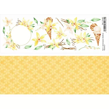 Лист с картинками 10х30 см "Ваниль" (ScrapMania)